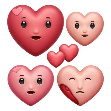 Hearts with human  sticker