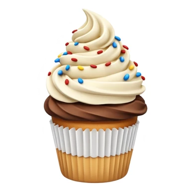 Vanilla chocolate twist soft serve cupcake sticker