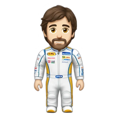Fernando Alonso con ropa de ikea sticker
