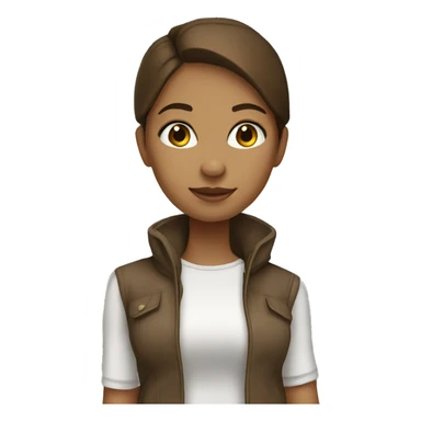 Girl with brown hair and light skin with money sticker