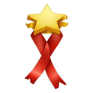 Red Award ribbon that says 2nd place  sticker