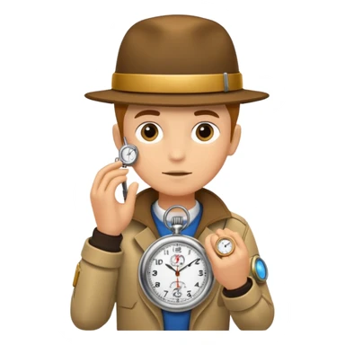 future Explorer with futuristic pocket watch sticker