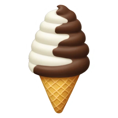 Chocolate and vanillla ice cream swirl sticker