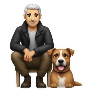 albanian men with a dog  sticker