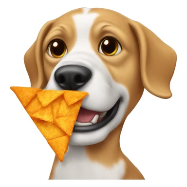 Dog eating Doritos  sticker
