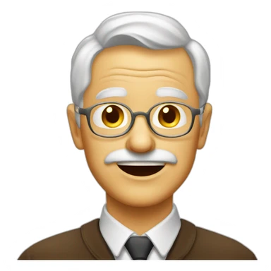 Old man belgium gold hair dinking coffee sticker