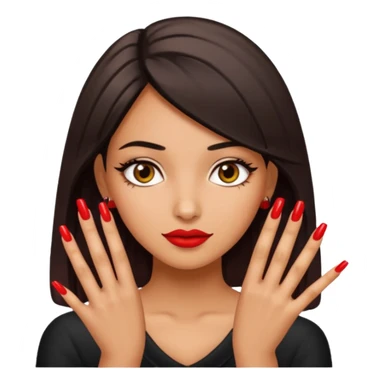 Sassy girl with long nails sticker