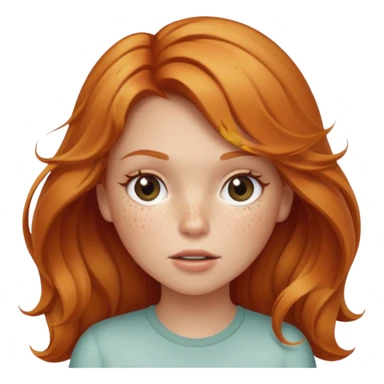 Strawberry blonde girl with a blow out  sticker