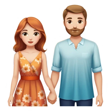 Elegant girl with a beautiful flowy dress and clean girl makeup and man together in Montenegro sunset holding hands  sticker