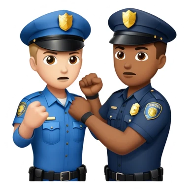 fighting a police officer sticker