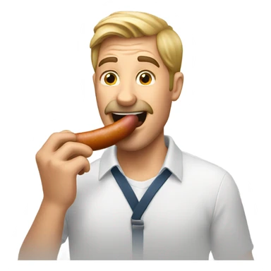 Man eating sausage sticker