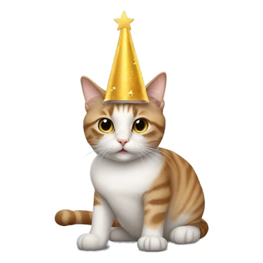 cat wearing a birthday hat and a star wars costume sticker