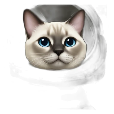 astronaut seal point siamese cat sticker