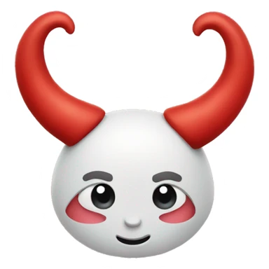 Red heart with horns sticker