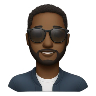 Damso avec des lunettes de soleil sticker