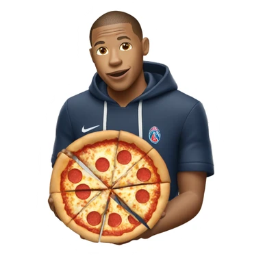 Mbappe qui mange une pizza  sticker