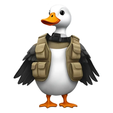 goose with bulletproof vest sticker