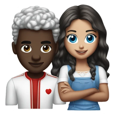 lil yachty and brunette model with blue eyes sticker