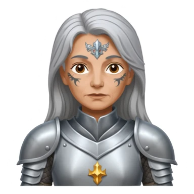 Elderly Tattooed Knights female, with long hair sticker