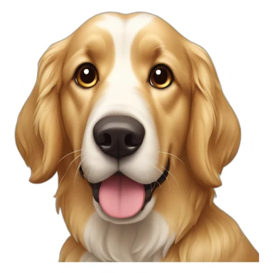 Chien croisé épagneul breton et golden retriver sticker