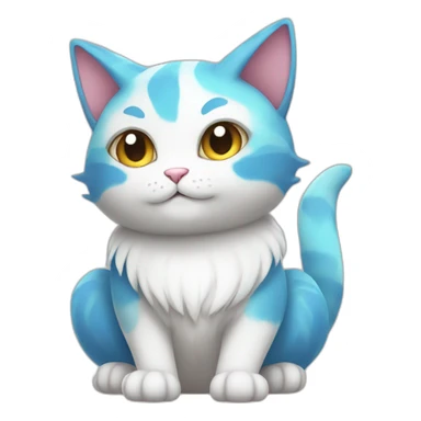 Sitting-bicolor-fairy-type-cat-pokemon sticker
