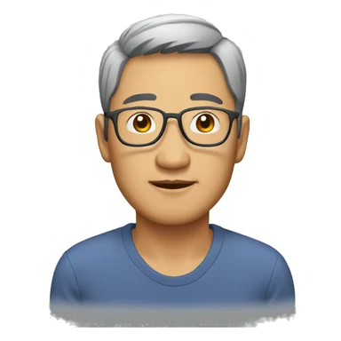 middle aged asian man sticker