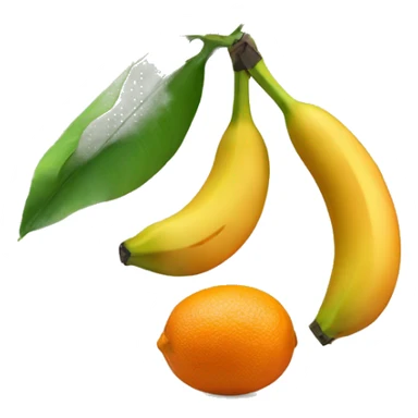 Two oranges, and a banana in the middle  sticker