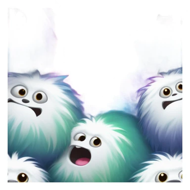 fat rainbow yeti run sticker