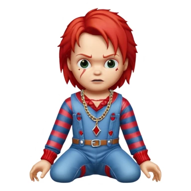 chucky horror  neckless sticker