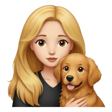 A￼ girl with a dog sticker