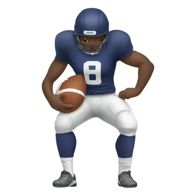 Football player getting injured  sticker