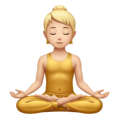 Goldene Person im Lotussitz sticker