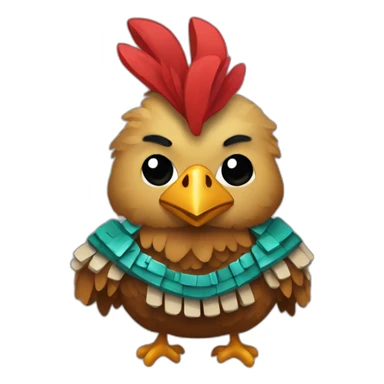 pixel Guatemalan chicken assassin sticker