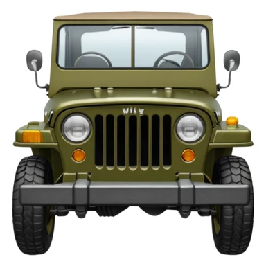 Willy Jeep front drawing sticker