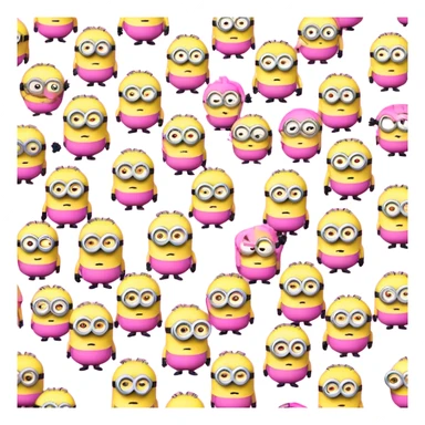 Minions usando rosa sticker