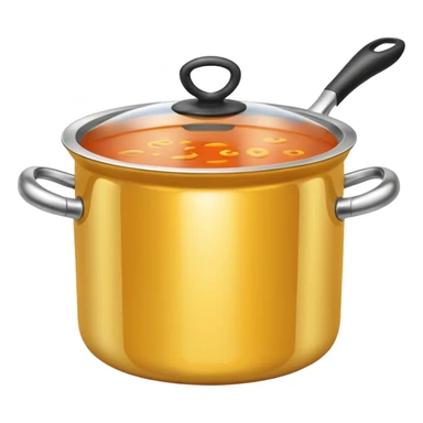 an empty kitchen soup pot sticker