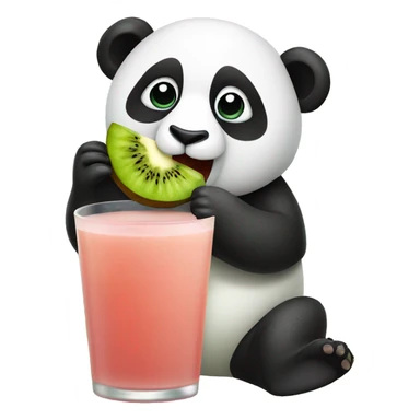 panda drinking  kiwi guava celsius  sticker