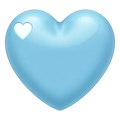 glossy pastel blue heart sticker