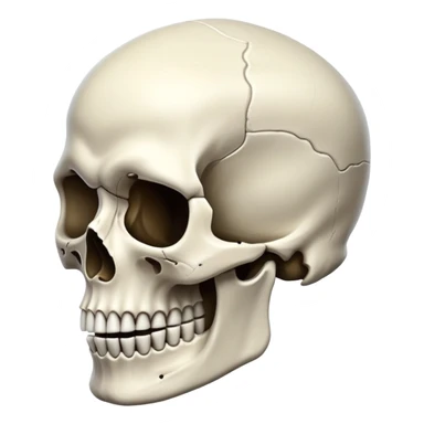 Skull with a massive jawline sticker