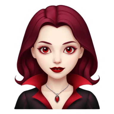 Girl vampire with a seductive smile sticker