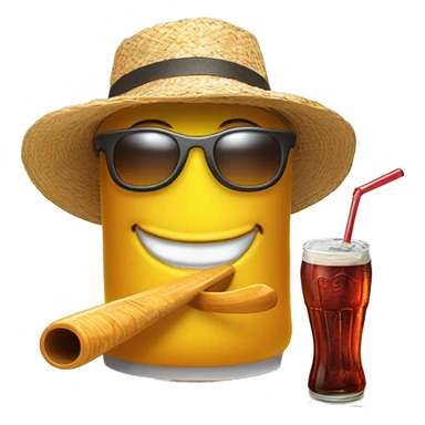 Cane che indossa cappello ed occhiali da sole, mentre beve la coca cola e sta facendo surf su una stella  sticker