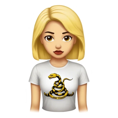 libertarian woman shirt dont tread on me sticker