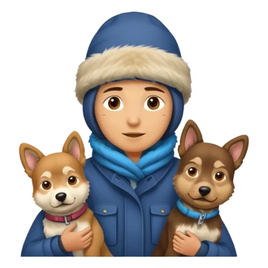 MUSHER WITH DOGS sticker