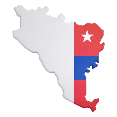 Chile country map with flag colors sticker
