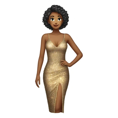 sparkly long bodycon dress sticker