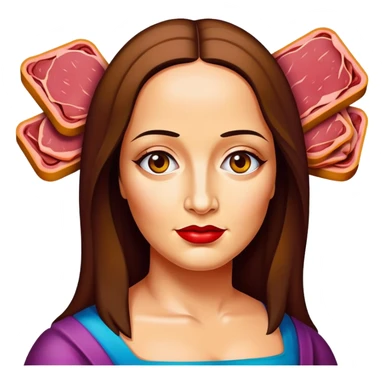 pop art monalisa SPAM meat slop portrait sticker