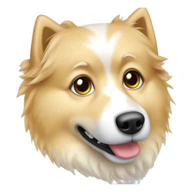 White and blonde spots spitz sticker