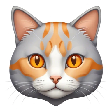 Corazón atigrado tono plomo con blanco y toques anaranjados  sticker