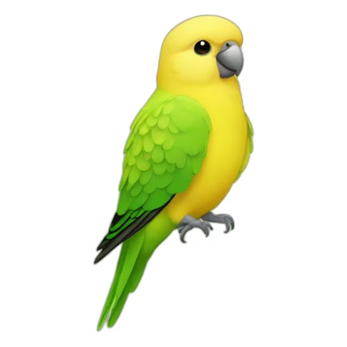 chubby yellow parakeet sticker