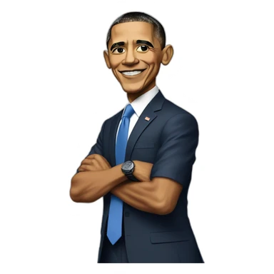 Barack Obama con la bandera cubana en la mano sticker